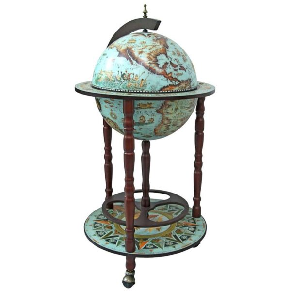 Design Toscano SJ360015 18 12 Inch Sixteenth Century Cielo Blue Bar Globe