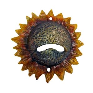 Design Toscano SP1061 4 1/2 Inch Sunny Sunflower Cast Iron Bottle Opener