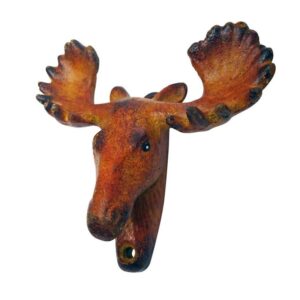 Design Toscano SP1181 4 1/2 Inch Moose Head Cast Iron Bottle Opener