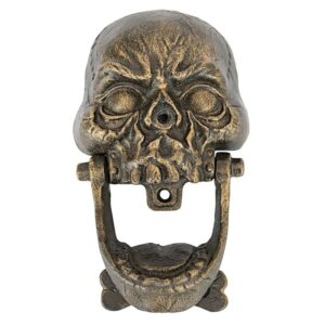 Design Toscano SP2860 4 1/2 Inch Medium Knock-Jaw Skull Door Knocker