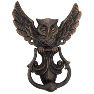 Design Toscano SP2993 6 Inch Mystical Spirit Owl Iron Door Knocker