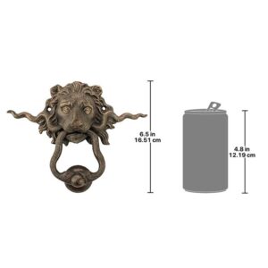 Design Toscano SP3015 9 Inch Lion and the Snake Iron Door Knocker