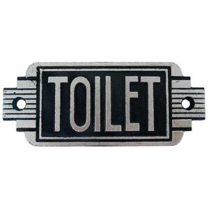 Design Toscano SP3197 6 Inch Art Deco Toilet Door Sign