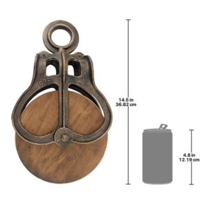 Design Toscano SP3323 8 Inch Extra Large Wood Pulley