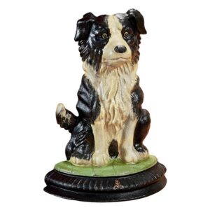 Design Toscano SP408 9 1/2 Inch Border Collie Dog Iron Doorstop