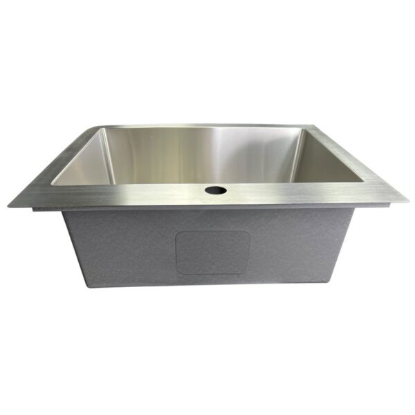 Nantucket Sinks SR2522-16 Pro-Series Collection 25 Inch Small Rectangle Single Bowl Stainless Steel Kitchen Sink