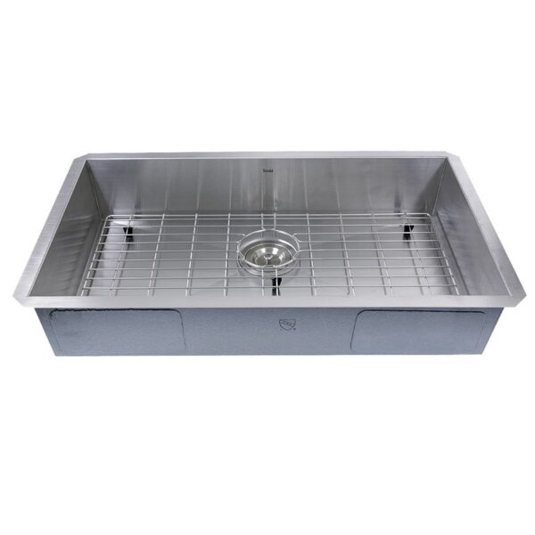 Nantucket Sinks SS-PRO-ZR3018-5.5 30 Inch Single Bowl Zero Radius ADA Stainless Steel Kitchen Sink