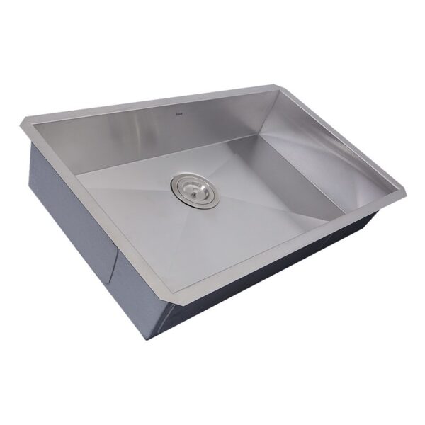 Nantucket Sinks SS-PRO-ZR3018-5.5 30 Inch Single Bowl Zero Radius ADA Stainless Steel Kitchen Sink