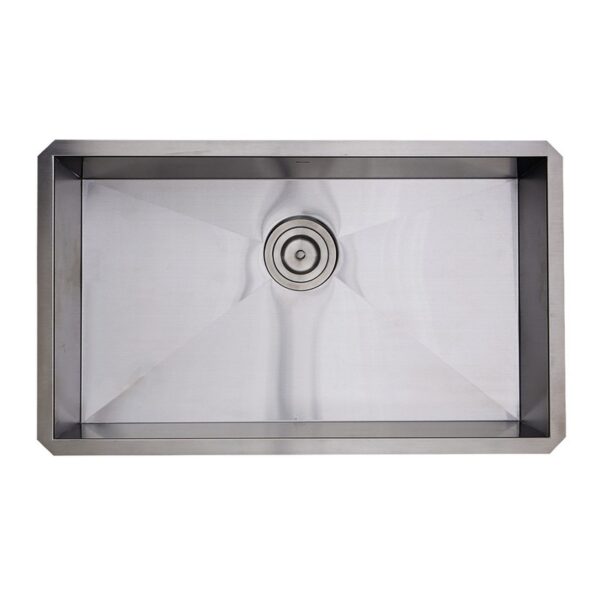 Nantucket Sinks SS-PRO-ZR3018-5.5 30 Inch Single Bowl Zero Radius ADA Stainless Steel Kitchen Sink