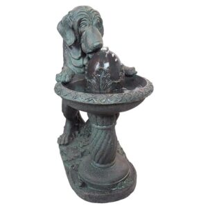 Design Toscano SS10795 21 1/2 Inch Dogs Refreshing Drink Fountain