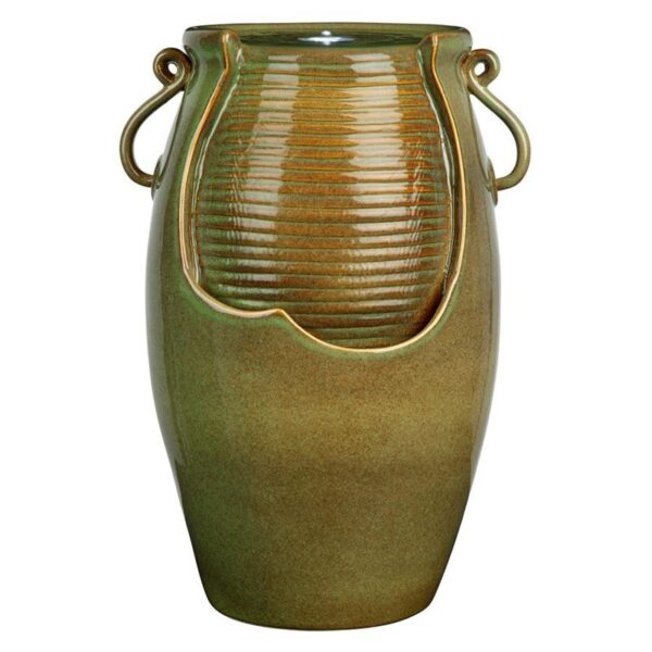 Design Toscano SS11344 15 1/2 Inch Ceramic Rippling Jar Fountain