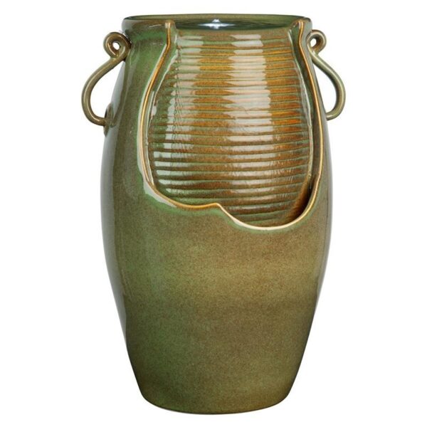 Design Toscano SS11344 15 1/2 Inch Ceramic Rippling Jar Fountain