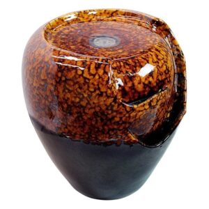 Design Toscano SS12360 11 Inch Burnt Umbra Ceramic Jar Fountain