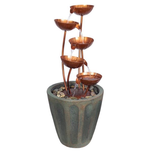 Design Toscano SS5312 14 Inch Copper Falls Cascading Garden Fountain