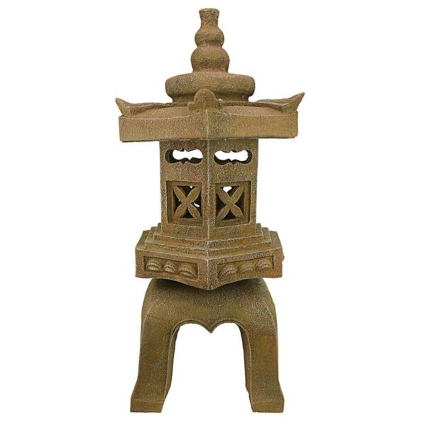 Design Toscano SS8577 13 1/2 Inch Sacred Pagoda Lantern Illuminated Statue