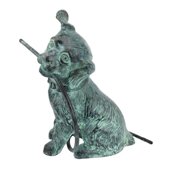 Design Toscano SU5311 12 Inch Raining Dogs Piped Statue Verde - Bronze