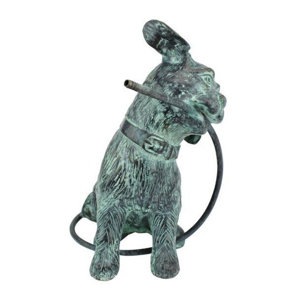 Design Toscano SU5311 12 Inch Raining Dogs Piped Statue Verde - Bronze