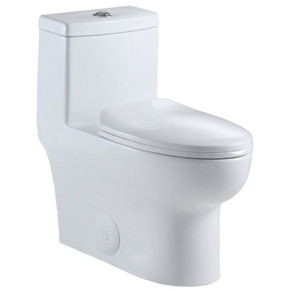 Altair T276 Venezia Dual Flush Elongated One-Piece Toilet with Seat - White