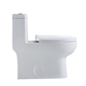 Altair T276 Venezia Dual Flush Elongated One-Piece Toilet with Seat - White