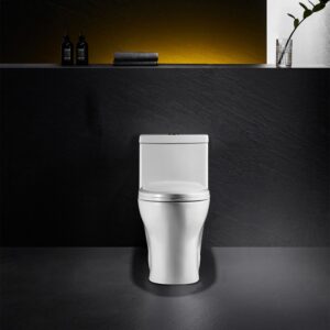 Altair T276 Venezia Dual Flush Elongated One-Piece Toilet with Seat - White