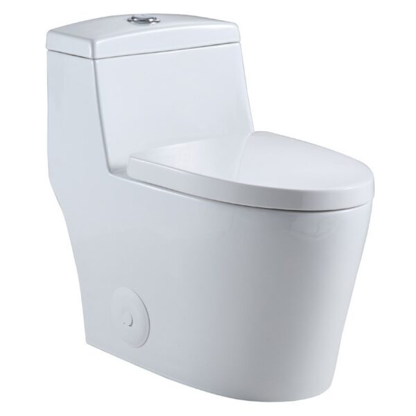 Altair T280 Savona Dual Flush Elongated One-Piece Toilet with Seat - White