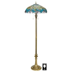 Design Toscano TF10016 Art Nouveau 21 1/2 Inch Peacock Floor Lamp