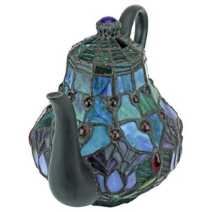 Design Toscano TF10042 9 1/2 Inch Teapot Stained Glass Lamp