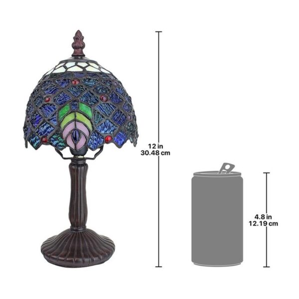 Design Toscano TF10043 5 1/2 Inch Ravishing Peacock Petite Table Lamp