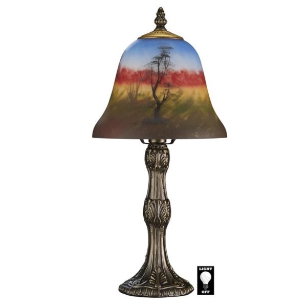 Design Toscano TF7015 7 1/2 Inch Forest Scene at Sunset Lamp