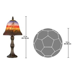 Design Toscano TF7015 7 1/2 Inch Forest Scene at Sunset Lamp