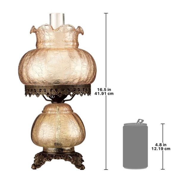 Design Toscano TF85003 8 Inch Rose Court Hurricane Table Lamp