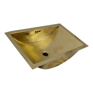 Nantucket Sinks TRB2416-OF Brightwork Home 23-1/2 x 15-1/2 Inch Rectangle Undermount Bathroom Sink with Overflow