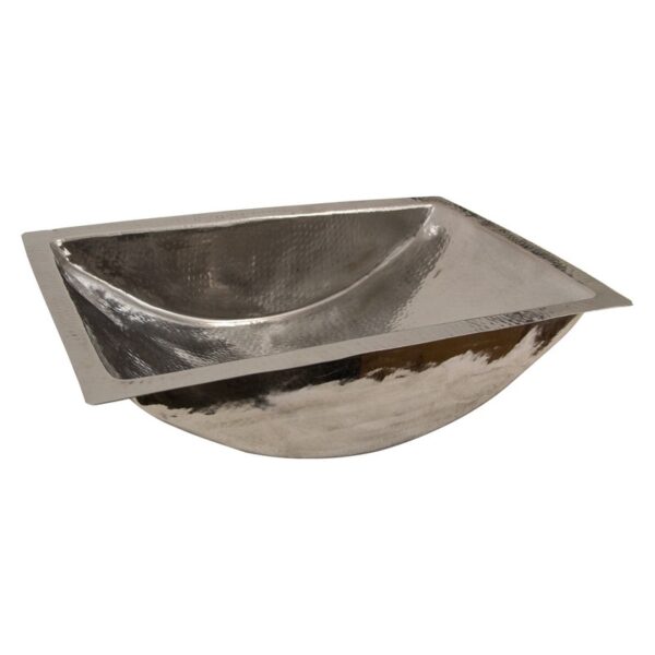 Nantucket Sinks TRS2416 Brightwork Home 23.75 Inch Hand Hammered Bathroom Sink in Stainless Steel