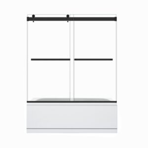 Altair TS80160-BP Marcelo 60 x 58 Inch By Pass Frameless Tub Door with Clear Glass