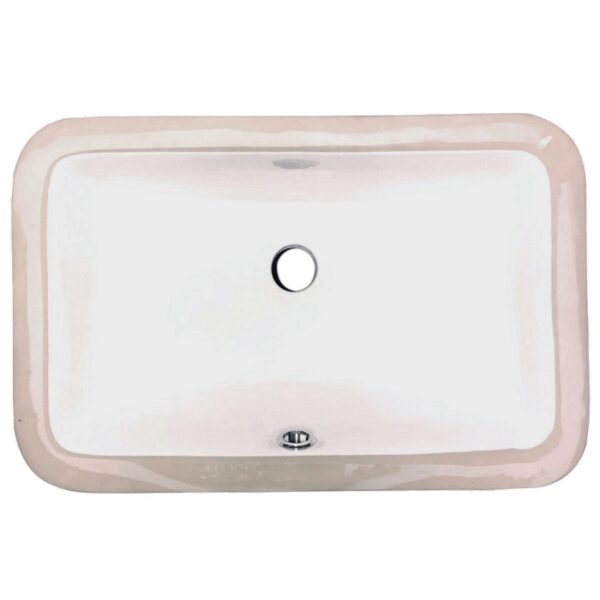 Nantucket Sinks UM-159-W 18 x 12 Inch Undermount Ceramic Sink in White