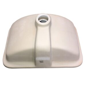 Nantucket Sinks UM-159-W 18 x 12 Inch Undermount Ceramic Sink in White