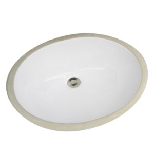 Nantucket Sinks UM-17x14-W-K 20 Inch Great Point Undermount Crafted Bath Sink