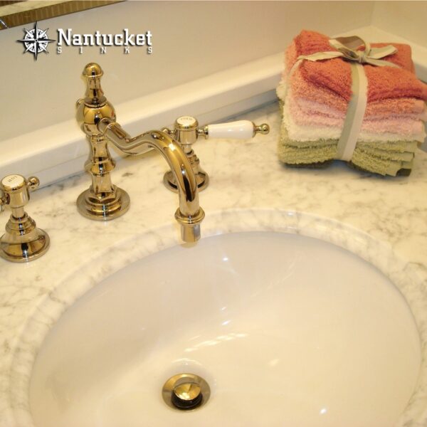 Nantucket Sinks UM-17x14-W-K 20 Inch Great Point Undermount Crafted Bath Sink