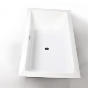 Legion Furniture WE6817 67 Inch White Acrylic Tub, No Faucet