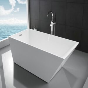 Legion Furniture WE6844 67 Inch White Acrylic Tub, No Faucet