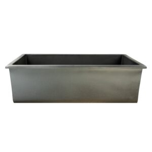 Nantucket Sinks Wellfleet-3419Concrete Cape 34 1/4 Inch Single Bowl Fireclay Undermount or Topmount Kitchen Sink in Concrete