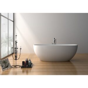 Legion Furniture WJ8628-W 65 Inch White Matt Solid Surface Tub, No Faucet