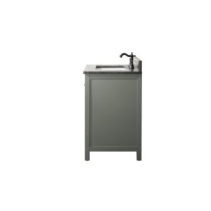 Legion Furniture WLF2130-PG 30 Inch Pewter Green Finish Sink Vanity Cabinet with Blue Lime Stone Top