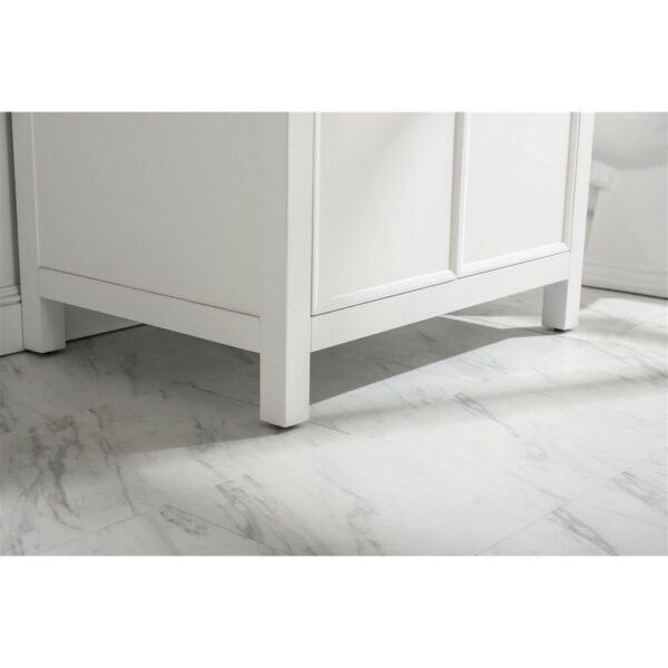 Legion Furniture WLF2130-W 30 Inch White Finish Sink Vanity Cabinet with Carrara White Top