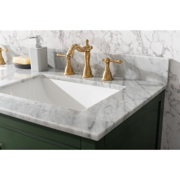 Legion Furniture WLF2154-VG 54 Inch Vogue Green Finish Double Sink Vanity Cabinet with Carrara White Top