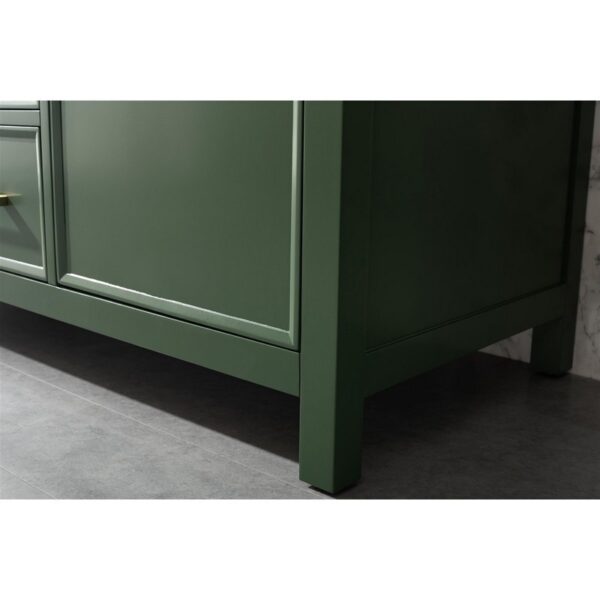 Legion Furniture WLF2154-VG 54 Inch Vogue Green Finish Double Sink Vanity Cabinet with Carrara White Top