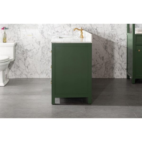 Legion Furniture WLF2160S-VG 60 Inch Vogue Green Finish Single Sink Vanity Cabinet with Carrara White Top