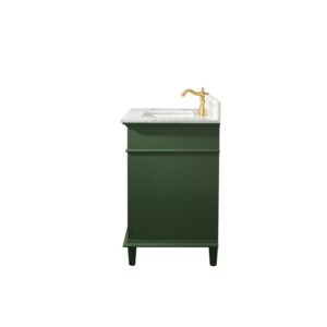 Legion Furniture WLF2230-VG 30 Inch Vogue Green Finish Sink Vanity Cabinet with Carrara White Top