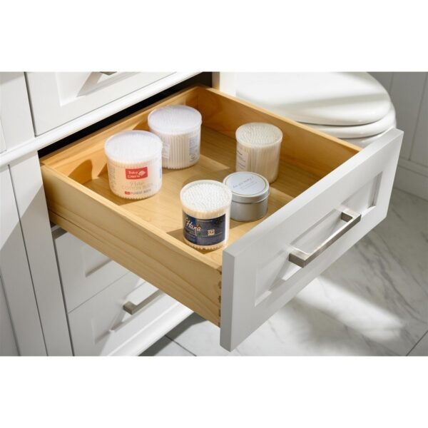 Legion Furniture WLF2260S-W 60 Inch White Finish Single Sink Vanity Cabinet with Carrara White Top