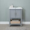 Legion Furniture WLF6020-G-BS 24 Inch Gray Vanity with Basket